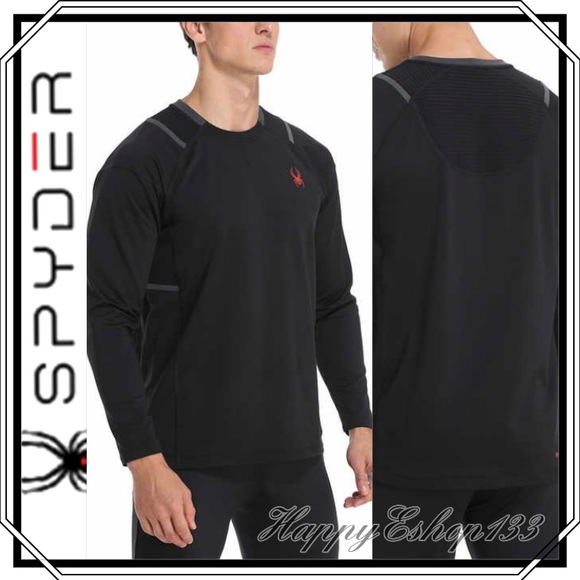 Spyder Shirts Spyder Active Mens Long Sleeve T Shirt Black Poshmark
